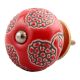 Red Marigold Etched Ceramic Dresser Knob Online
