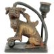 Brass Foo Dog Candle Holder