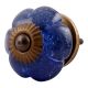 Cobalt Blue Melon Glass Dresser  Knob Online