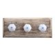 Light Grey Melon Glass Wooden Hooks