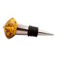 Mustard And Black Melon Glass Wine Stopper