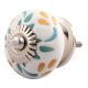 Three Color Leaf Etched Ceramic Knobs