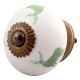 Forest Green Standing Rein Deer Pattern Ceramic Cabinet Knob