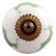 Forest Green Running Rein Deer Pattern Ceramic Cabinet Knob