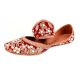 Red Dabka Work Floral Punjabi Jutti
