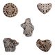 Set of 5 Piece New Mix Wooden Printing Block