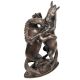 Two Horses Fighting Bronze Statue
