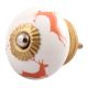 Peach Running Rein Deer Pattern Ceramic Drawer Knob Online 