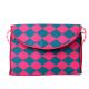 Pink Blue Checkered Handmade Cotton Bag