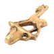 Golden Brass Doe Deer Charm Wall Hooks