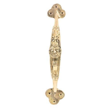 Brass Tribal Face Dokra Style Door Handle Pull