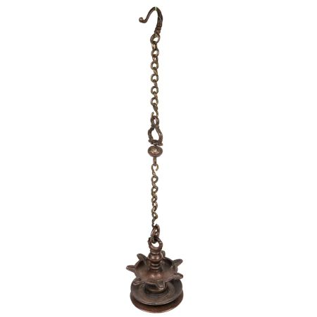 Handmade Sarai Villlaku Hanging Diya Brass Oil Lamp