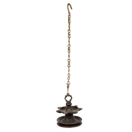 Title South Indian Bronze Hanging Oil Lamp