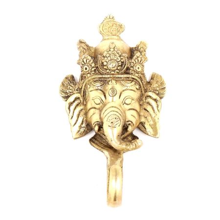 Brass Ganesha Face Wall Hooks
