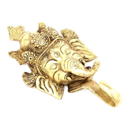Brass Ganesha Face Wall Hooks