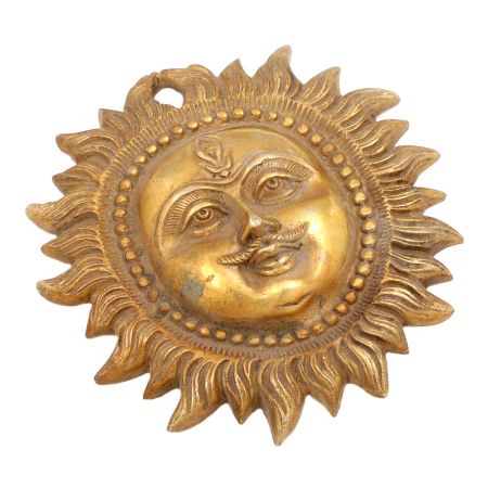 Handmade Sun Design Brass Wall Hanging