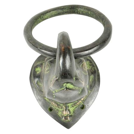 Elephant Face Brass Door Knocker