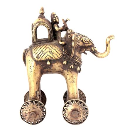Brass Alloy Pull Toy Surmounted by a Male