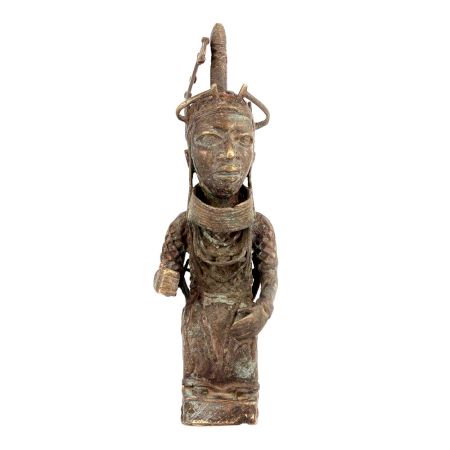 African Life Bronze Warrior Statue
