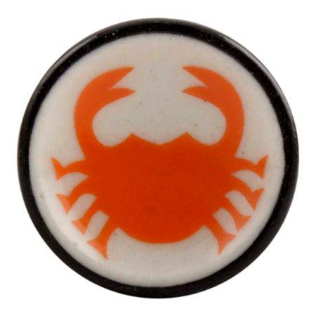 Orange Scorpion Flat Ceramic Wine Stopper