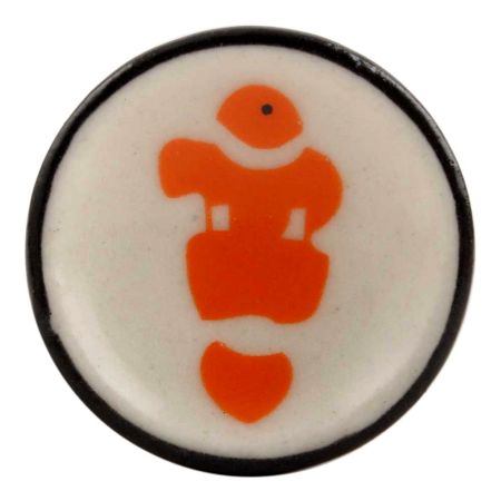 Orange Fish Flat Ceramic Wine Stopper