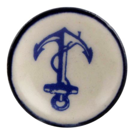 Anchor Blue Flat Ceramic Wine Stopper