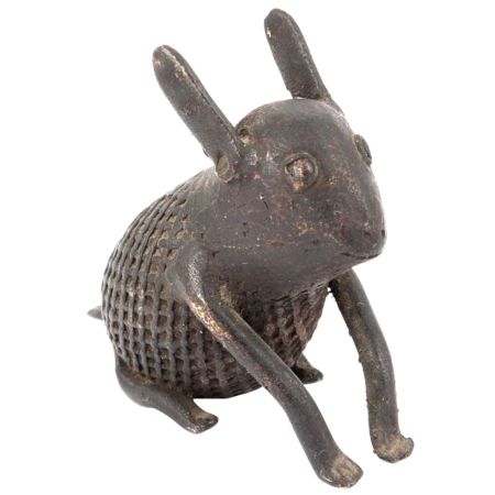 Brass Rabbit Sitting Dhokra Art Statue