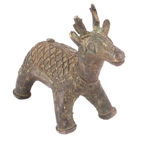 Deer Standing Tribal Art Statue