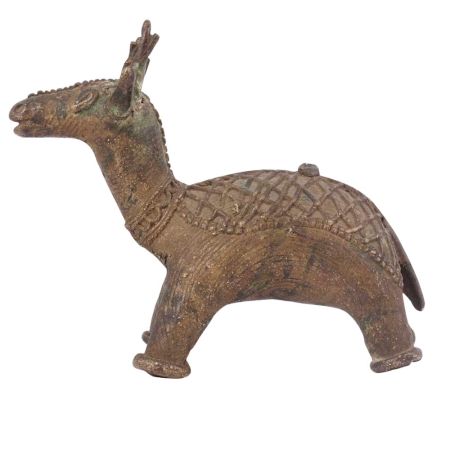 Deer Standing Tribal Art Statue