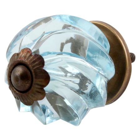Water Interior Cut Glass Drawer Knob Online