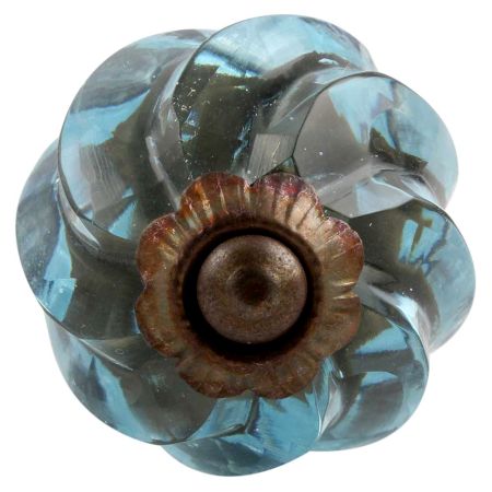 Water Interior Cut Glass Drawer Knob Online