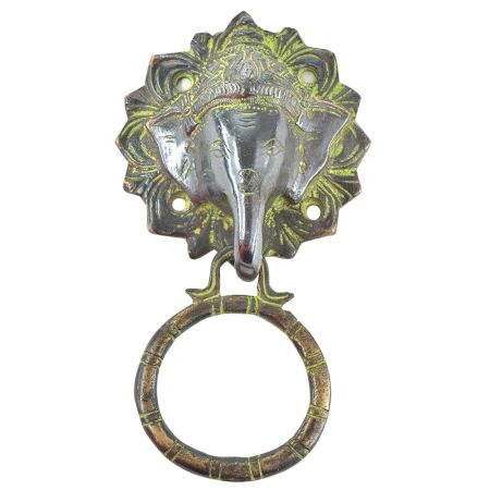 Elephant Head Ganesha Brass Door Knocker