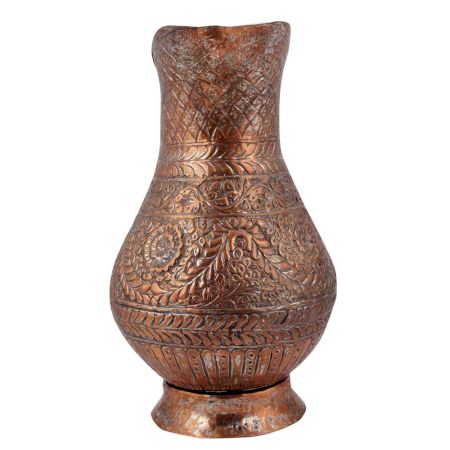 Fancy Copper Pitcher Etched