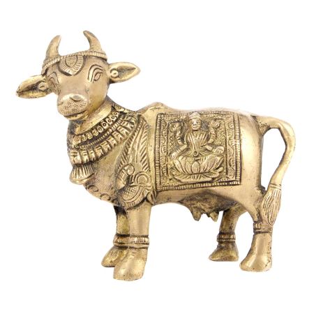 Brass Nandi Standing Statue