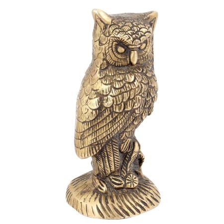 Brass Owl Figurine