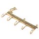 Brass Elongated Camel 5 Wall Hooks
