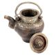 Bronze Tea Pot with Indian Patterned Engraving