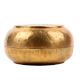 Round Brass Roti Box with Engraved Lid