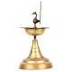 Brass Diya Wick Light Candle Lamp Peacock Design