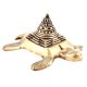 Brass Three Stage Vaastu Feng Shui Pyramid on Tortoise