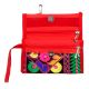 Red Cotton Purse Patch EmbroideredÂ Purse