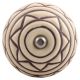 Cream Brown Pattern Etched Ceramic Wine Stopper