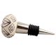 Cream Amarylis Floral Etched Ceramic Wine Stopper