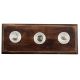Clear Glass Cabinet Wooden Hooks