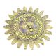 Brass Sun Wall Hanging With Patina