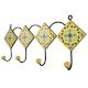 Yellow Light Green Floral Tiles Hooks