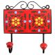 Red Yellow Floral Tiles Hooks