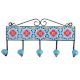 Turquoise Red Floral Tiles Hook