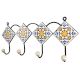 White Yellow Floral Tiles Hooks