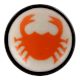 Orange Crab Ceramic Drawer Knob